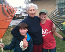 boys raking
