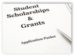Pen and application papers for Student Scholarships and Grants