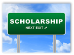 Road sign that says, "Scholarship, next exit"