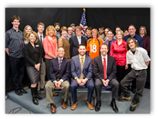 photo of students, faculty and staff who worked on Women Warriors video