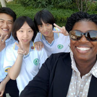 The author with some students in China