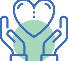 Hands supporting heart