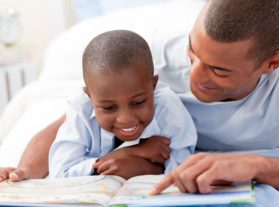 Father and Son Reading