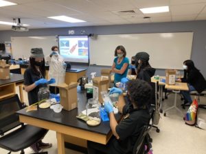 Students in summer academy science lab at FRCC-Westminster