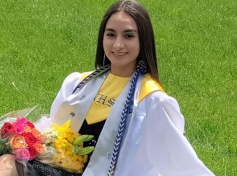 Zaira in her graduation gown