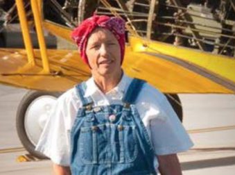 Gail Beaton dressed as Rosie the Riveter