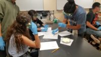 high school students working in an FRCC classroom