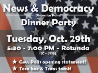 News & Democracy Dinner Party (American flag graphic)